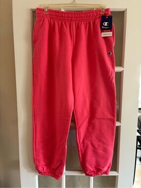 Champion Ladies Bright Coral Sweatpants - Loose Fit NWT